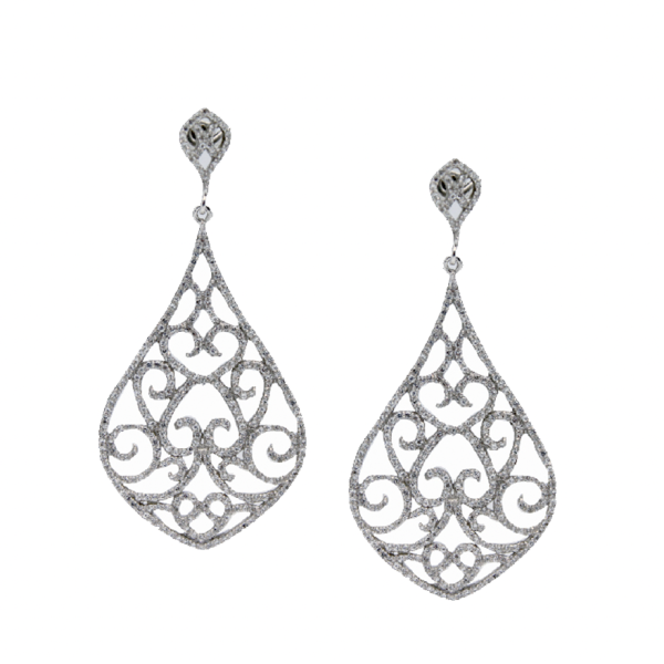 Arete de plata con zirconias