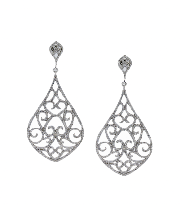 Arete de plata con zirconias