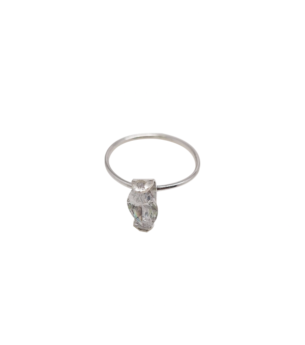 Anillo Zirconia Blanca Aislada