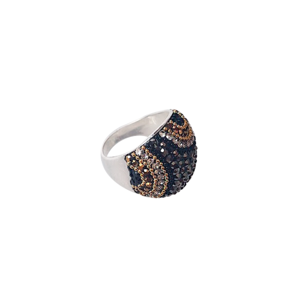 Anillo Swarovski Noche Dorada