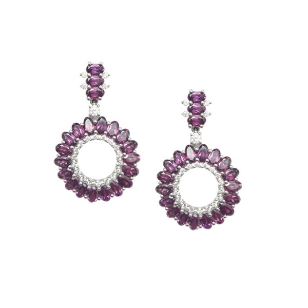 Aretes girasoles de Granate