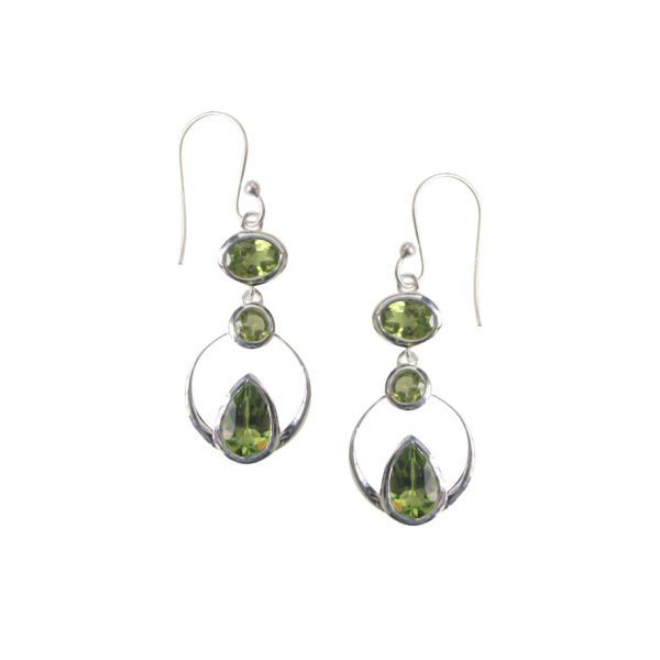 Aretes lluvia de Peridoto