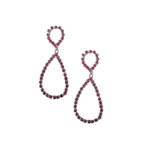 Aretes zirconia roja
