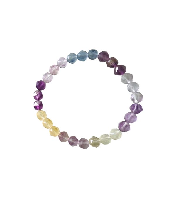 Pulsera arcoíris de Fluoritas