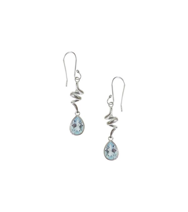Aretes sueños en Topacio azul