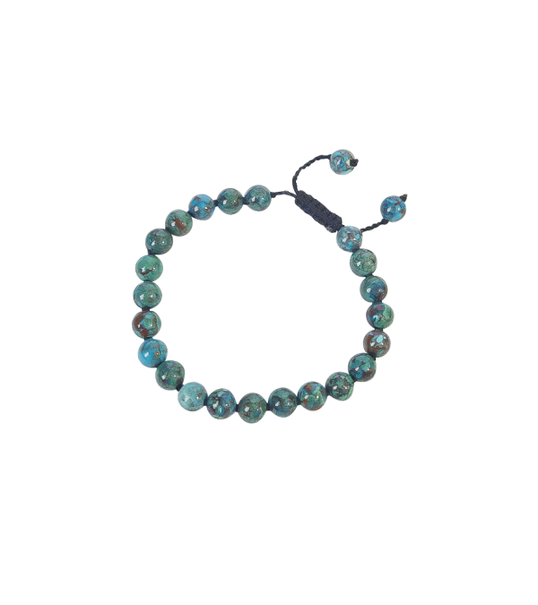 Pulsera con piedra Azurita y Malaquita