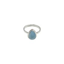 Anillo gota de Larimar