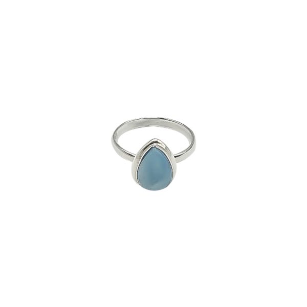 Anillo gota de Larimar