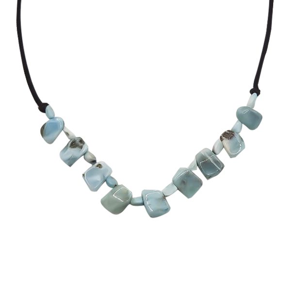 Collar de Larimar varias piedras