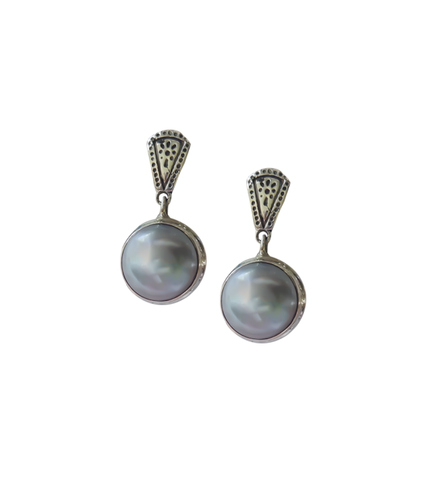 Aretes Perla Escudo
