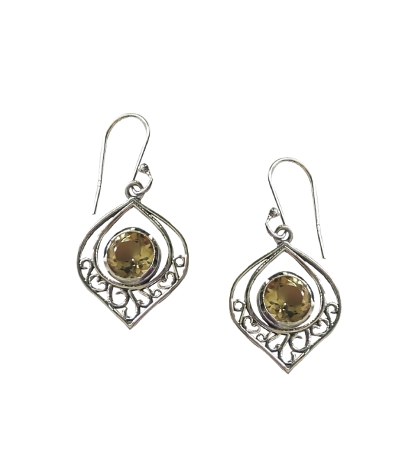 Aretes Citrina Ojo de Horus